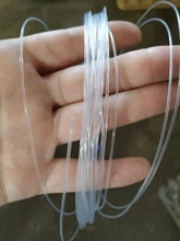 Hilo de nailon transparente de 1mm de diámetro, hilo de pesca no elástico, para abalorios, joyería, HK197, 0,4, 0,5, 0,6, 0,7, 0,8