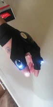 Guantes de pesca impermeables con luz nocturna y linterna LED, herramientas de rescate, equipo para exteriores, ciclismo, guantes duraderos prácticos sin dedos