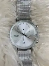 Belushi-reloj de cuarzo deportivo para hombre, cronógrafo moderno con correa de cuero, de lujo, de imitación, 2020