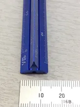 Tutú de aluminio de alta calidad, 15cm, regla de escala triangular de aluminio, Escala de metal de aleación 1:20-1:600, regulador desenho H0003
