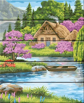 Painting by numbers on Wood "quiet abode", 40x50 cm, Freya, pkw-1 69 
Painting by numbers on Wood "quiet abode", 40x50 cm, Freya, pkw-1 69