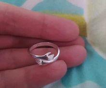 Anillos abiertos sencillos para mujeres y niñas, joyería geométrica de hoja de cola de ballena, barra de latido del corazón, anillo de dedo plano, 2020