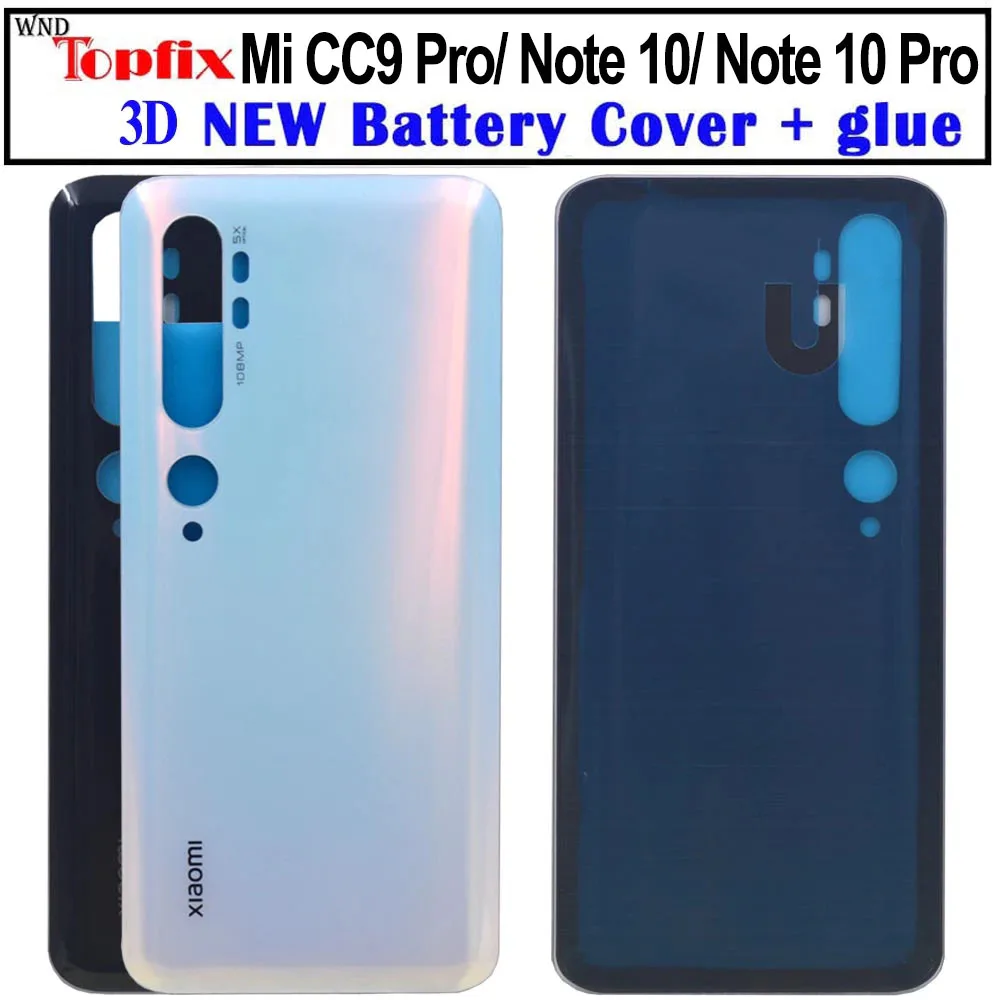 NEW Back Cover For Xiaomi Mi CC9 Pro Battery Note 10 Rear Glass Door Housing Case | Мобильные телефоны и аксессуары