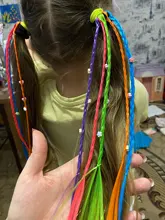 Bandas de goma de estilo coreano para niños, trenzas multicolores, cintas elásticas para el pelo, accesorios bonitos para el pelo, 1 ud.