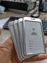 Portatarjetas de aleación de aluminio de alta calidad, funda para tarjeta de identificación, trabajo de Metal, identificación, 1 Uds.