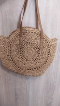 Bolsos redondos de paja para mujer, hecha a mano bandolera de mimbre, de playa tejida, bolso de mano con mensaje, para verano, 2020