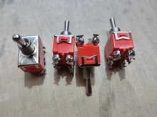 Miniature Switch-Cap Toggle-Switches Waterproof 15A/250V E-TEN1322 1PCS Orange On-Off-On