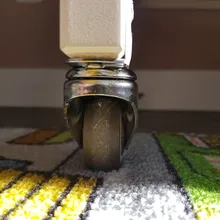 4 Uds muebles ruedas suave giratorio de goma rueda bastante de ruedas para Carro de bebé ruedas para cama hogar accesorio