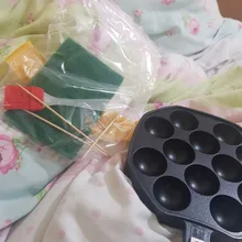 12 agujeros de aleación de aluminio de Takoyaki Pan fabricante de Takoyaki 18 hoyos Chibi Maruko máquina de formas molde Pan pulpo máquina de cocción