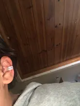 WOOZU-pendientes pequeños de cobre con circonita incrustada, pendientes geométricos de cartílago falso, sin perforación, 100%, 1 Uds.