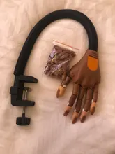 Mano de práctica profesional para manicura artística, puntas de uñas ajustables de plástico, herramienta de manicura DIY Flexible y suave, 100 Uds.