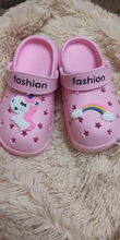 Zapatillas de unicornio para niño y niña, zapatos de arcoíris para niño pequeño, animales, zapatillas de bebé al aire libre, zapatillas de PVC con dibujos animados para niño 2019