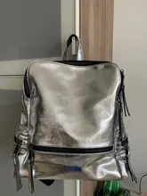 Mochila de PU para mujer, bolso escolar a la moda de verano para chicas adolescentes, mochila plateada de alta calidad, novedad de 2019