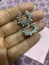 Pendientes de Clip en forma de C para mujer, Perla moderna, Color dorado, joyería de boda para fiesta, sin perforaciones, apilable, CZ, 2020