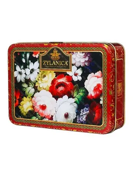 Zylanica red tea, casket with flowers, black leaf, Super Pekoe, 100 gr 
Zylanica red tea, casket with flowers, black leaf, Super Pekoe, 100 gr