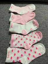 5 pares = 10 pzas/lote malla de verano de algodón de puntos simple rayas calcetines de bebé Neonatal niños niñas NIÑOS Calcetines para 0-6 años NIÑOS Calcetines