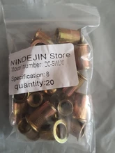 NINDEJIN-tuerca de remache de cabeza plana, m3 m4 m5 m6 m8 m10 m12 de acero inoxidable rivnut, sombrero con remaches chapados en zinc, 2-30 Uds.