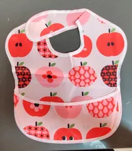 Pechera de poliéster para bebé, babero de alimentación impermeable con colector de comida, Baberos lavables para bebés Unsex, 4 paquetes