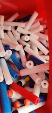 Dardos blandos y luminosos para pistola de juguete, saetas de agujero hueco, de 100 uds, cabeza de 7,2cm, repuesto de balas de juguete