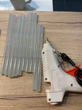 Pistola de pegamento de fusión en caliente de alta potencia, 40/100/120W, enchufe europeo, pistola de fusión en caliente, herramientas de bricolaje de 110-240V, Pistola de Pegamento Caliente, 10 Uds.