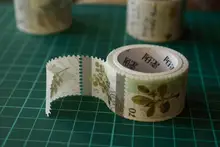 Mr Paper-Cinta adhesiva Retro para oficina de correos, 8 diseños, cinta adhesiva fácil de rasgar