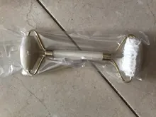 Rodillo de Jade blanco para masaje Facial, rodillo de Jade blanco para estiramiento Facial, herramientas de masaje Facial para mentón, cuello, cuidado de la piel