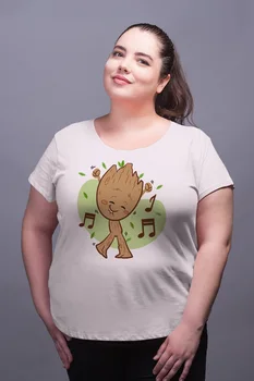 Angemiel Wear Dancing Groot White Women Cotton Large Size T-Shirt 
Angemiel Wear Dancing Groot White Women Cotton Large Size T-Shirt