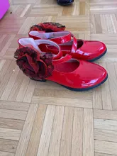 Zapatos de tacón alto para niñas, zapatos de flores de princesa, de cuero, a la moda para chicas, vestidos de fiesta, baile de boda