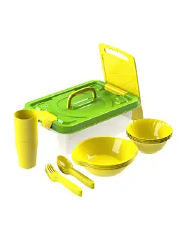 Set of dishes for picnic 
Set of dishes for picnic