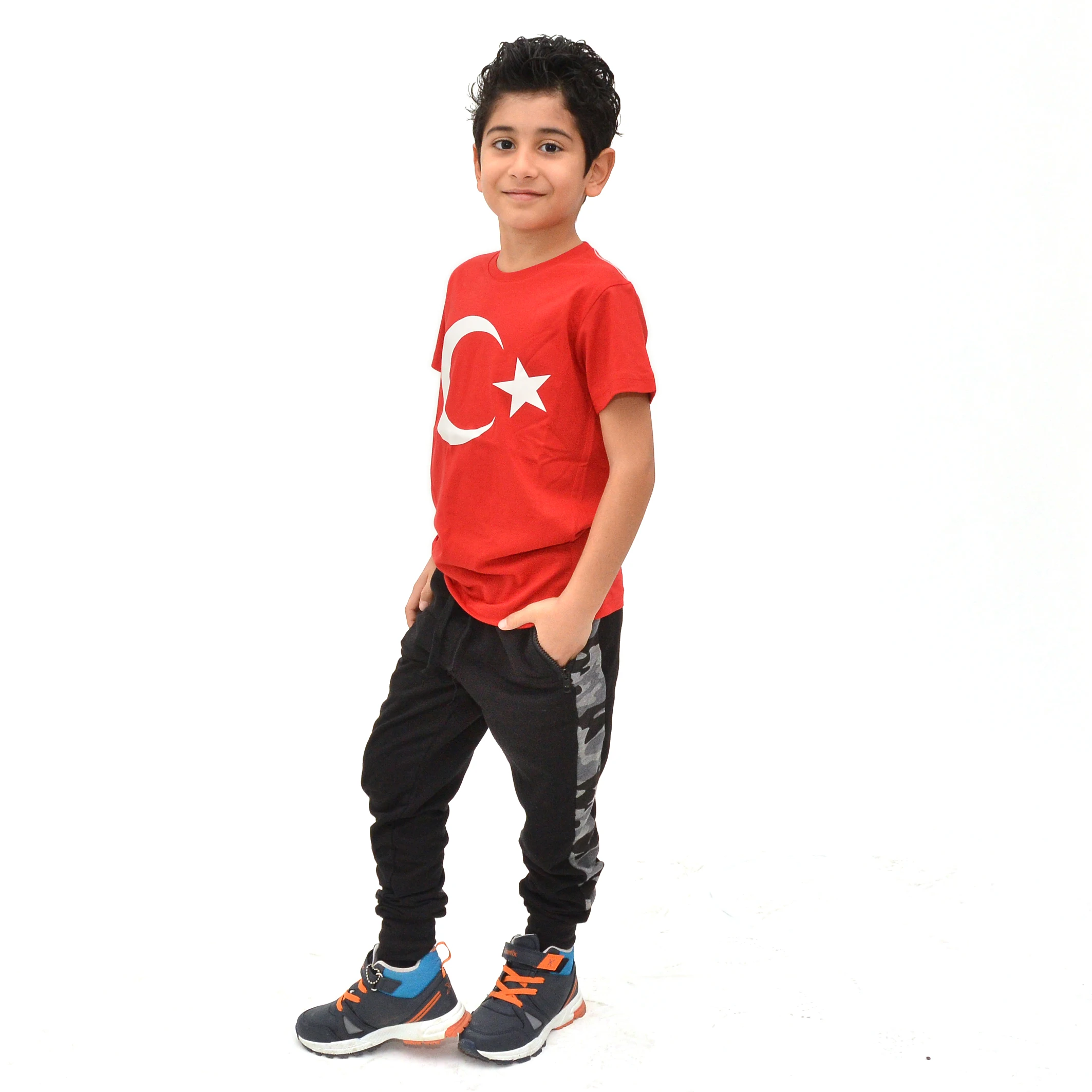 Фото Детские футболки с принтом турецкого флага 23 апреля 19 мая 10 ноября 2020 года