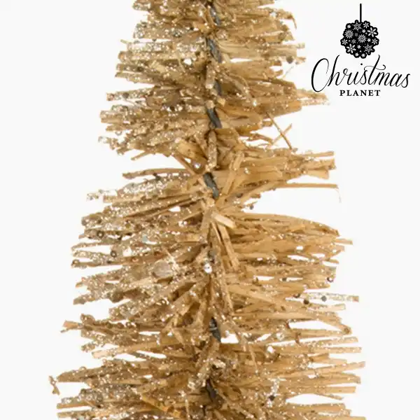 christmas tree rattan champagne (15 x 15 x 40 cm) by christmas