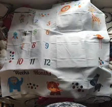 Manta de crecimiento mensual para bebé recién nacido, accesorios de fotografía, Fondo de tela para alfombra, accesorios de fotografía