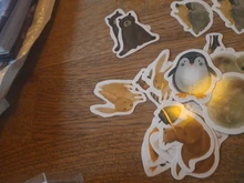 Mohamm-pegatinas en caja de 45 Uds., pegatinas de granja de animales, decoración de pingüino, pegatinas escamas, álbum de recortes, regalo, suministros escolares para niña