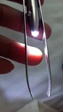 Pinzas con LED para quitar el pelo, herramientas de depilación de ojos y cejas, de acero inoxidable, 1 unidad