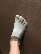 Calcetines de Invierno 1 pares 38-43 de los hombres al aire libre \ transpirable de algodón dedo del pie calcetines de deporte ciclismo correr 5 dedo del pie zapatillas calcetín