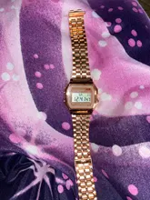 Reloj de correa de acero F91W para mujer, Digital, LED, Vintage, deportivo, militar, electrónico, regalo de San Valentín