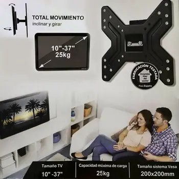DEPALMERA | LED LCD TV wall bracket LIYSET PLASMA 22 26 28 32 37 inch tiltable swivel Spain
DEPALMERA | LED LCD TV wall bracket LIYSET PLASMA 22 26 28 32 37 inch tiltable swivel Spain
