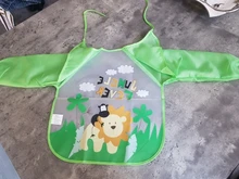 Delantal de manga larga con dibujos animados para bebé, Baberos para comer, ropa para pintar, accesorios infantiles