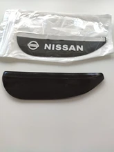 Espejo retrovisor lateral de lluvia para coche, visera de goma suave para Nissan Almera x-trail Nissan Qashqai Tiida Teana Juke Micra, 2 uds.
