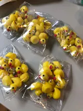 10 uds. De animales de la familia, pequeños abalorios de resina de pato amarillo, colgante de Animal, pendiente artesanal, joyería de moda