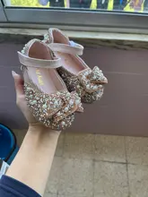 Zapatos de princesa brillantes para niños, zapatillas de perlas con diamantes de imitación para fiesta y boda, D487, 2020