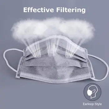 Anti Dust Protective Breathable Mask PM2.5 4 Layer Filter Elastic Earloop Masks Disposable Safety Protection Mouth Muffle Cover
Anti Dust Protective Breathable Mask PM2.5 4 Layer Filter Elastic Earloop Masks Disposable Safety Protection Mouth Muffle Cover