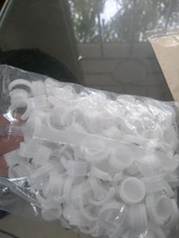 Anillo de tinta desechable para tatuaje, copas S/M/L, soporte de pigmento de maquillaje permanente, pegamento para extensión de pestañas, contenedor divisor, 100 Uds.