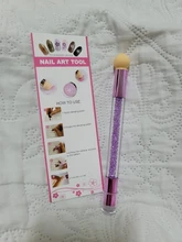 STZ-Juego de pinceles para manicura, esponja para pintura de uñas de Gel con brillos, pluma raspadora de diamantes de imitación con degradado, herramienta de diseño de uñas #944