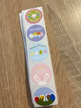 Pegatina de juguete de Pascua, sello r Thanks Artesanías hechas a mano, etiqueta de decoración redonda de conejo