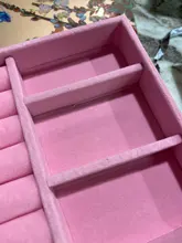 Mordoa-organizador de pendientes de ante y terciopelo rosa, soporte para presentación de joyería, estante, plato de muestra, caja de joyería de moda