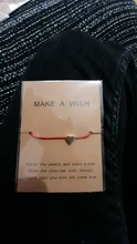 Make a Wish Crown-pulsera de tarjeta de papel tejida con corazón cruzado de cinco estrellas, pulseras de hilo rojo de la suerte ajustables, joyería para mujer