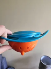 Tazón universal tipo Gyro a prueba de derrames para niños, plato giratorio infantil con diseño, práctico con rotación de 360 grados, platos de alimentación sólidos