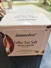 Café Arábica cuerpo exfoliante de sal de baño de aceite Natural de coco cuerpo exfoliante exfoliar y blanquear humedad reducir la celulitis de la nave de la gota