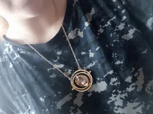 De moda película snitch dorada collar tiempo turner collar giratorio gira reloj de arena colgante de joyería para Mujeres Hombres unisex regalos